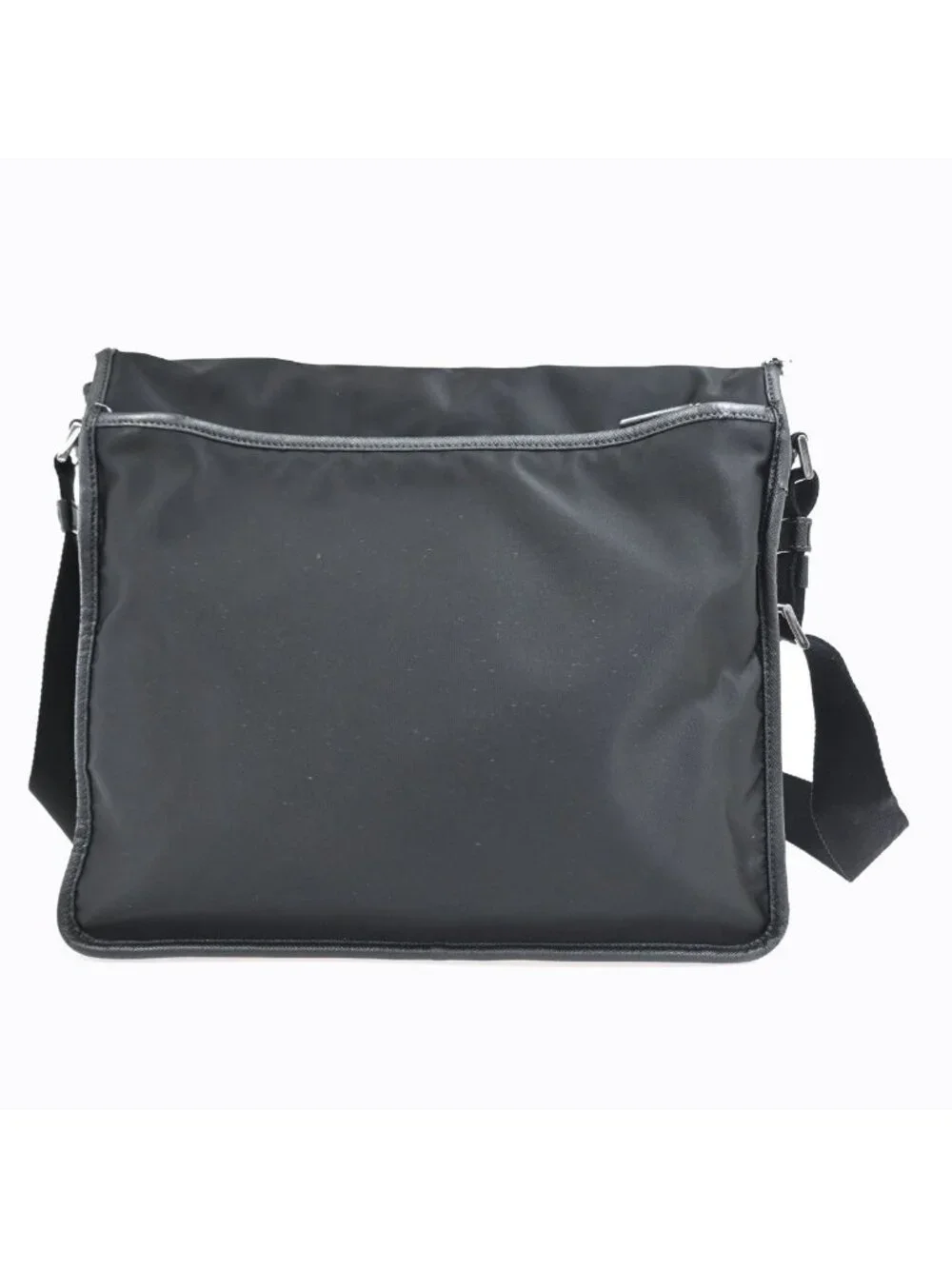 Prada Messenger Bag Black Nylon Saffiano
